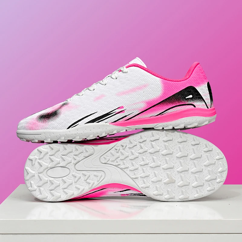 Summer New Fashionable Mens and Womens Football Shoes High-quality Wrapped Sports Shoes Lightweight Shock-absorbing Nail Shoes