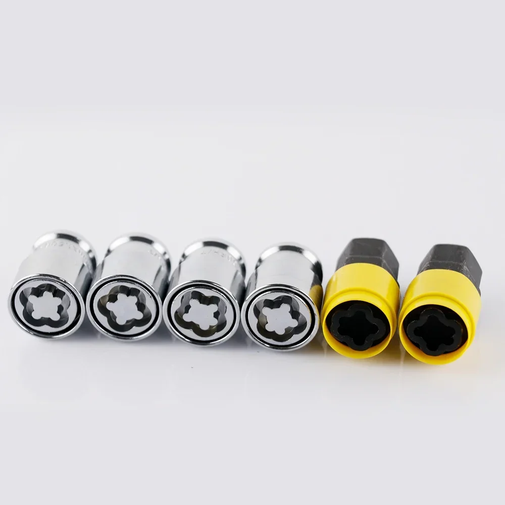 4pcs nuts+2keys M12X1.5 M12X1.25 High Quality Anti-theft 36mm Security Steel Wheel Lock Lug Nuts Locking nut