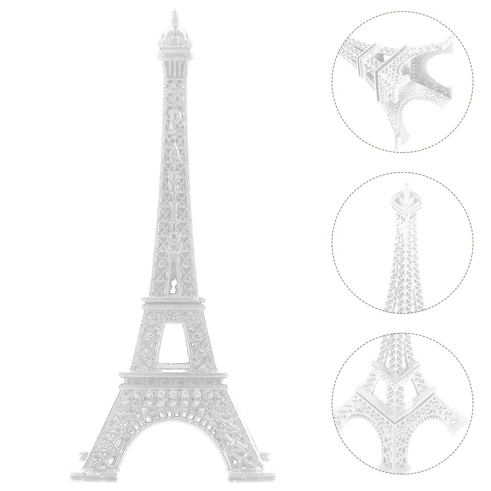 Travel Centerpieces Eiffel Tower Vintage Ornaments Retro Model Gift Cake Topper Black White Zinc Alloy Office