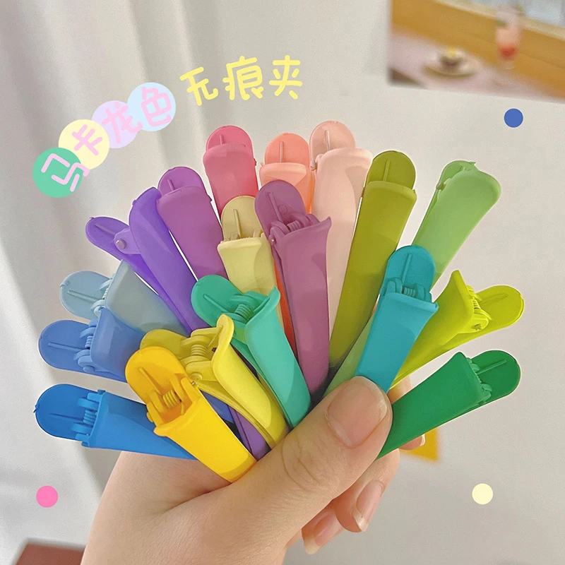7.5cm 3Pcs/Set Matte Plastic Candy Colors Duckbill Hair Clip DIY Hairpins Hair Care Hair Clamps Styling Tools Professional Salon