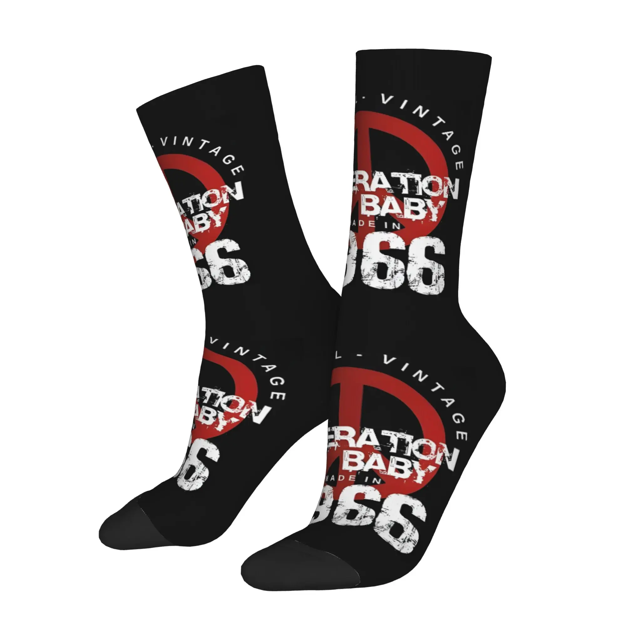 Funny Sock 60 Years 1966 Birthday My Year T My Generation Baby! 1 Rock Quality Pattern Printed Men Crew Socks Casual Men's Socks