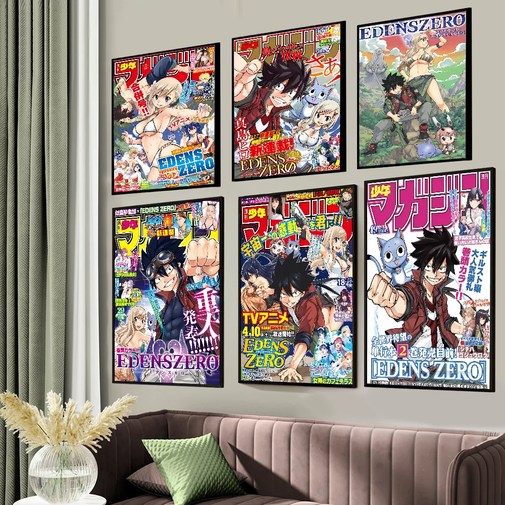 إيدينس صفر ملصقات أنيمي ، مطبوعات ورقة بيضاء لاصقة ، عمل فني أنيمي ، ديكور غرفة كاواي #6