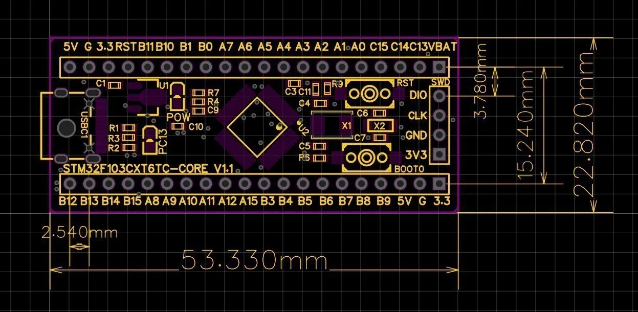 STM32F103C6T6 STM32FEBKC6T6 Minimum system board MCU core board STM32 ARM