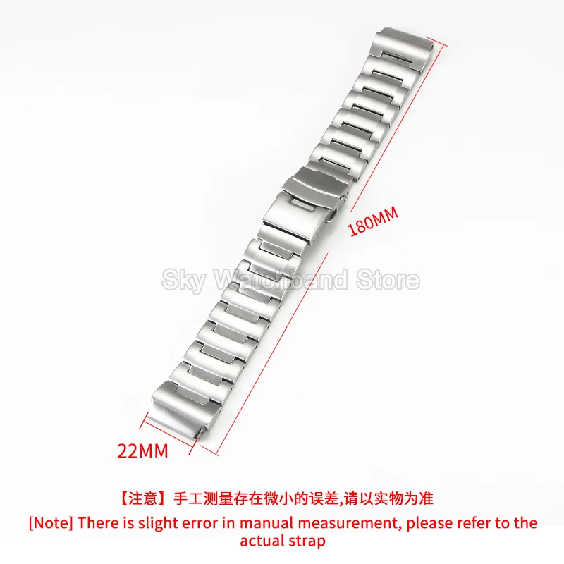 For Seiko Prospex Landmaster Stainless Steel Watchband SRPH75K1 SRP307 SRP313 20mm Silver Convex Interface Folding Buckle