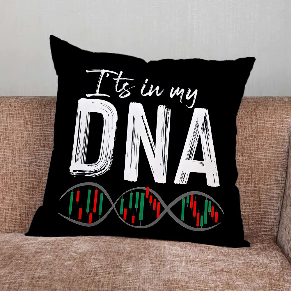 Day Trading Day Trader Pillow Case For Home Bedroom Car Office Decoration Living Room Sofa Cushion Cover Suitable