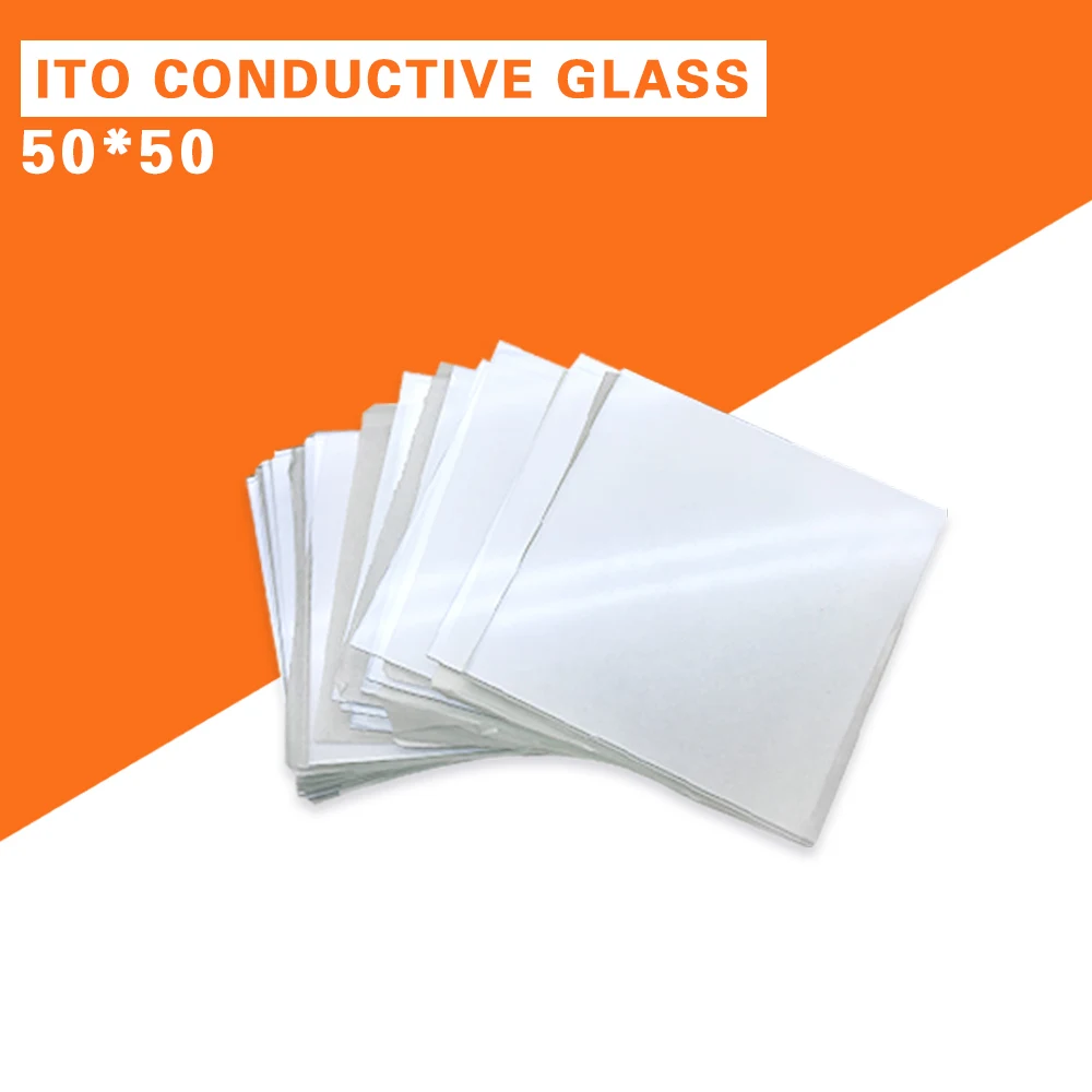 50x50x1.1mm less 10 ohm/sq 10pcs Lab Transparent Conductive Glass Indium Tin Oxide ITO Glass Coated Glass