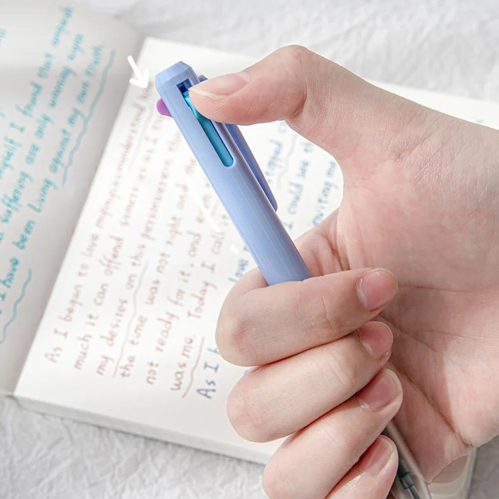 

5pcs Press Type Ballpoint Pens Multicolor Wear-Resistant Writing Pen For Students Teenagers Daily Use Kawaii Drawing Pen