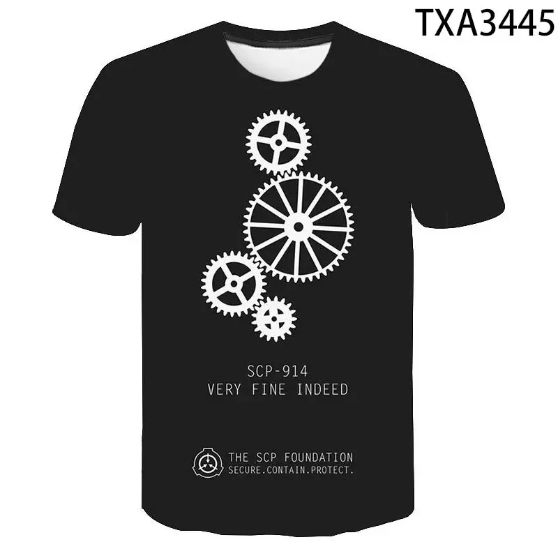 SCP Foundation Secure Contain Protect Fan SCP Wiki Logo Inspired T-Shirt Men Women Children 3D Print T-shirts Cool Tops Tees