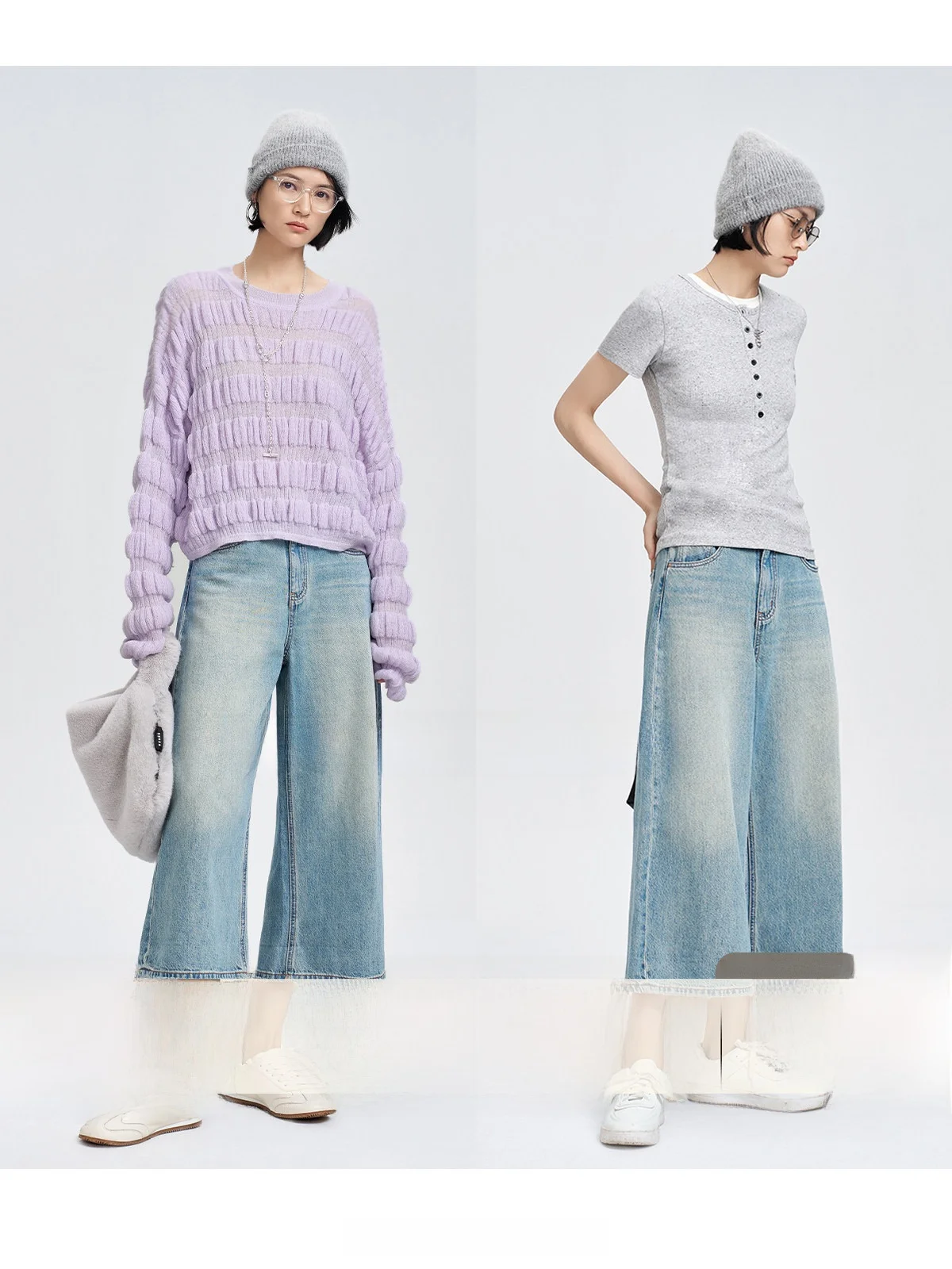 

Американские ретро-джинсы 7/8 длины для женщин: свободные прямые широкие брюки с высокой талией, застежкой-молнией, повседневные, из денима, синие, с эффектом похудения