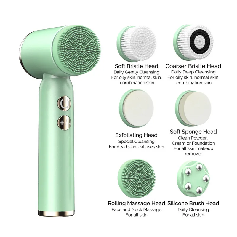 Nobox Ultrasonic Electric Face Cleansing Brush Hot & Cold Compress Therapy Facial Exfoliating Pore Cleaner Blackhead Removal