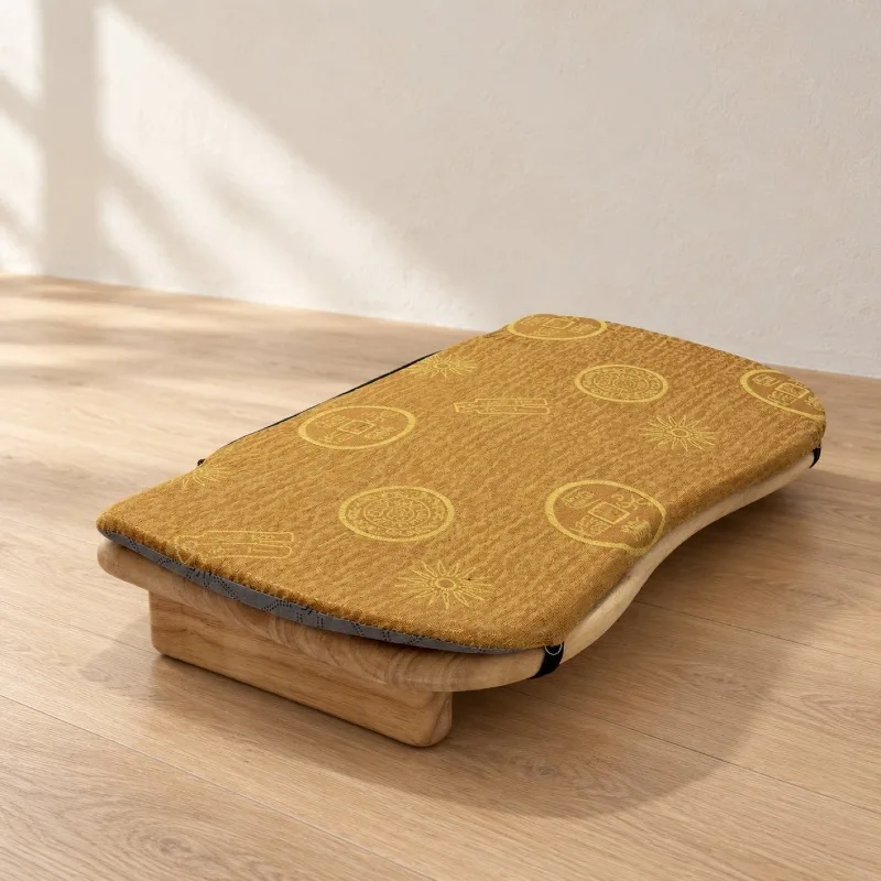 Portable sedentary solid wood seat cushion, seat stool mobile, new type of sitting meditation special stool cross-legged