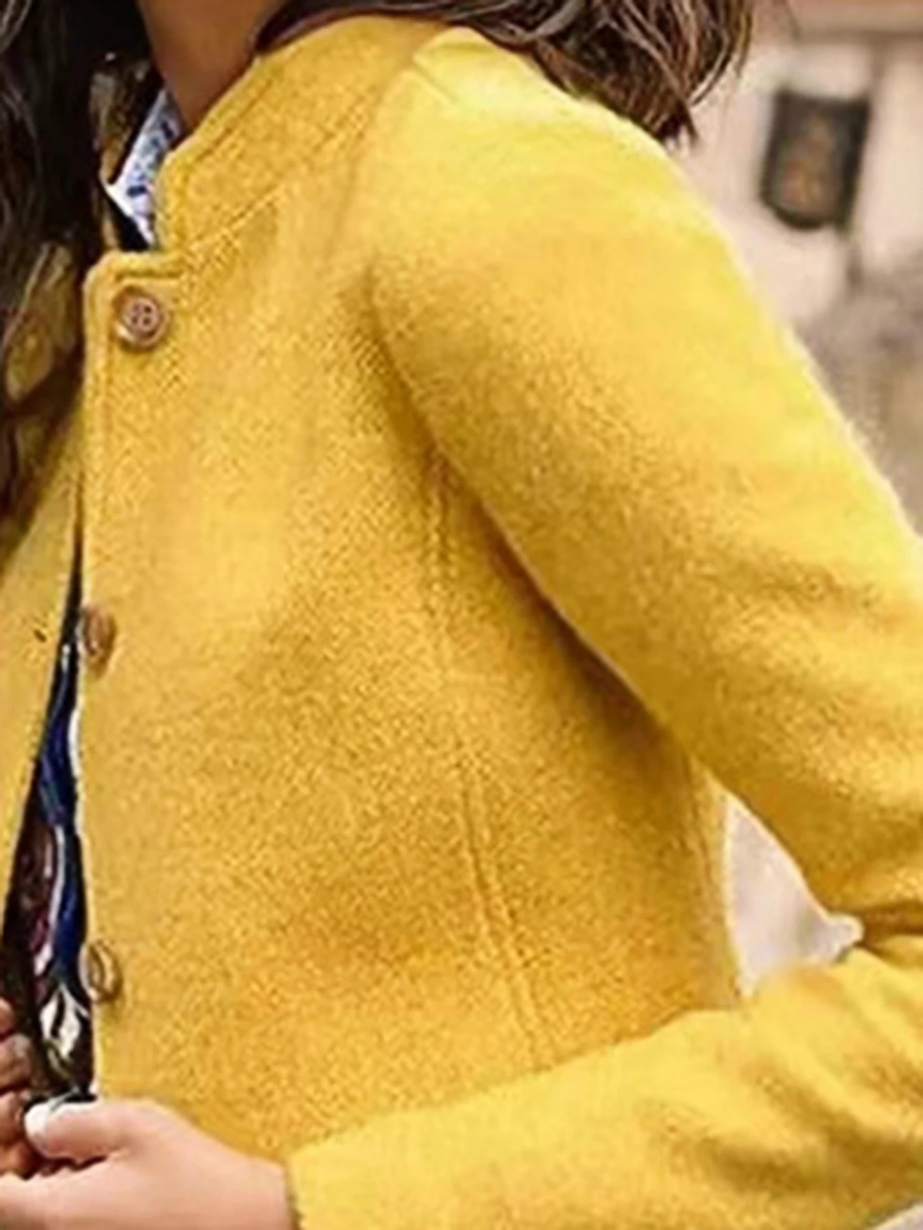 เสื้อเบลเซอร์ลำลองสำหรับผู้หญิง สไตล์ลำลองประจำวัน สำหรับฤดูใบไม้ร่วงและฤดูหนาว กระดุมแถวเดียว แขนยาว คอจีน สไตล์สาวออฟฟิศ