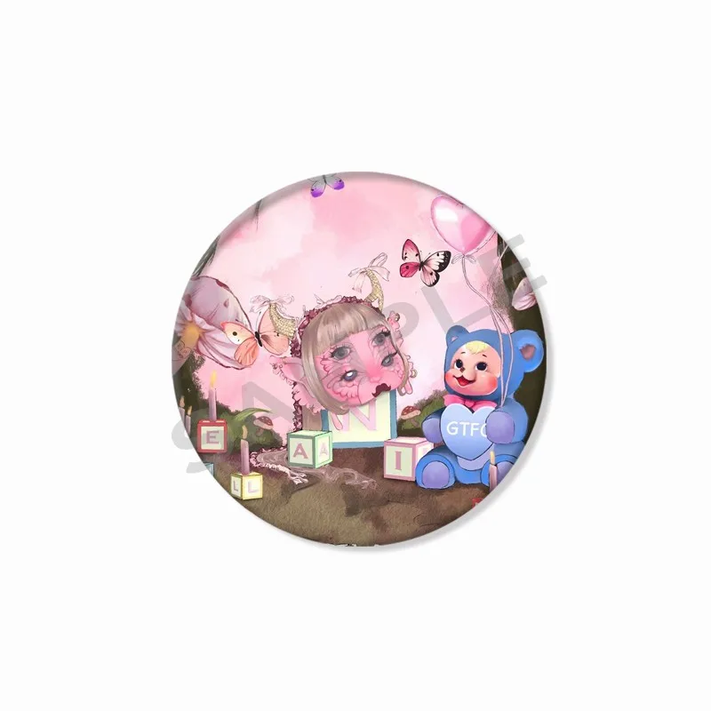 Popular Singer Melanie Martinez Pins Aesthetic Music Album Cover Enamel Badge Funny Round Brooch Pin on Backpack Fans Collection