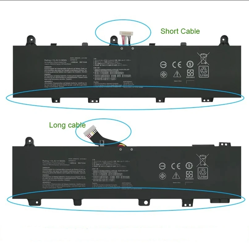 

Laptop Battery C41N1906-1 C41N1906 For GX550LWS GX550LXS FA506QR FA506QM FA706IH FA706QR FX506HC FX506HM FX706H 15.4V/90WH/5845