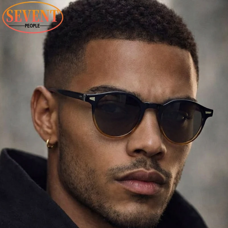 

Vintage Steampunk Round Sunglasses Men 2026 Luxury Brand Classic Change Color Sun Glasses For Male Trendy Outdoor Driving