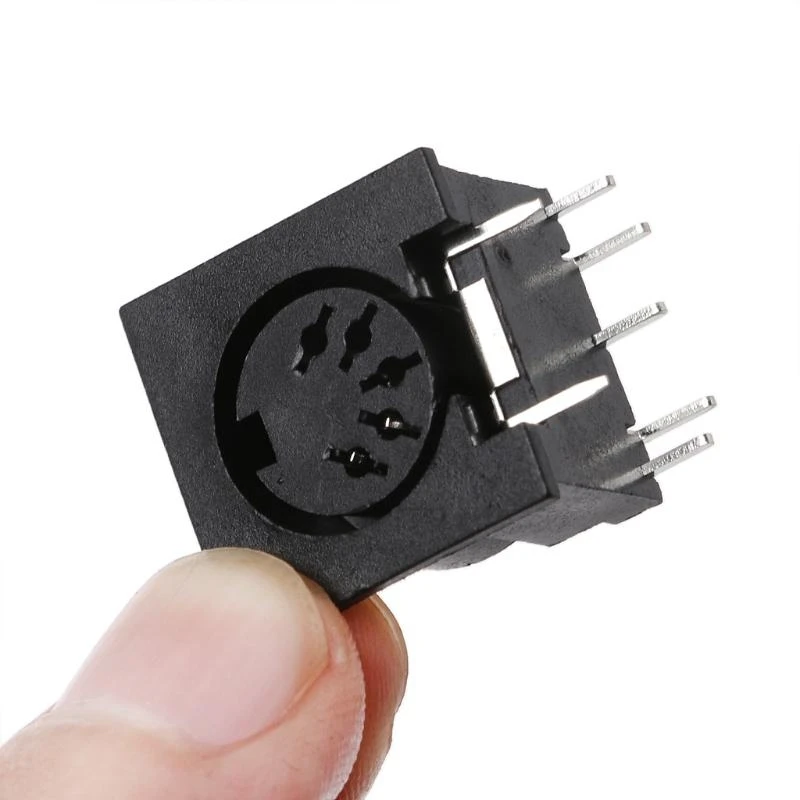 10 Pcs/Set PCB Panel Mount Female Connector DIN5 DIN 5-Pin DS-5-01 MIDI Socket Adapter Gold Plated