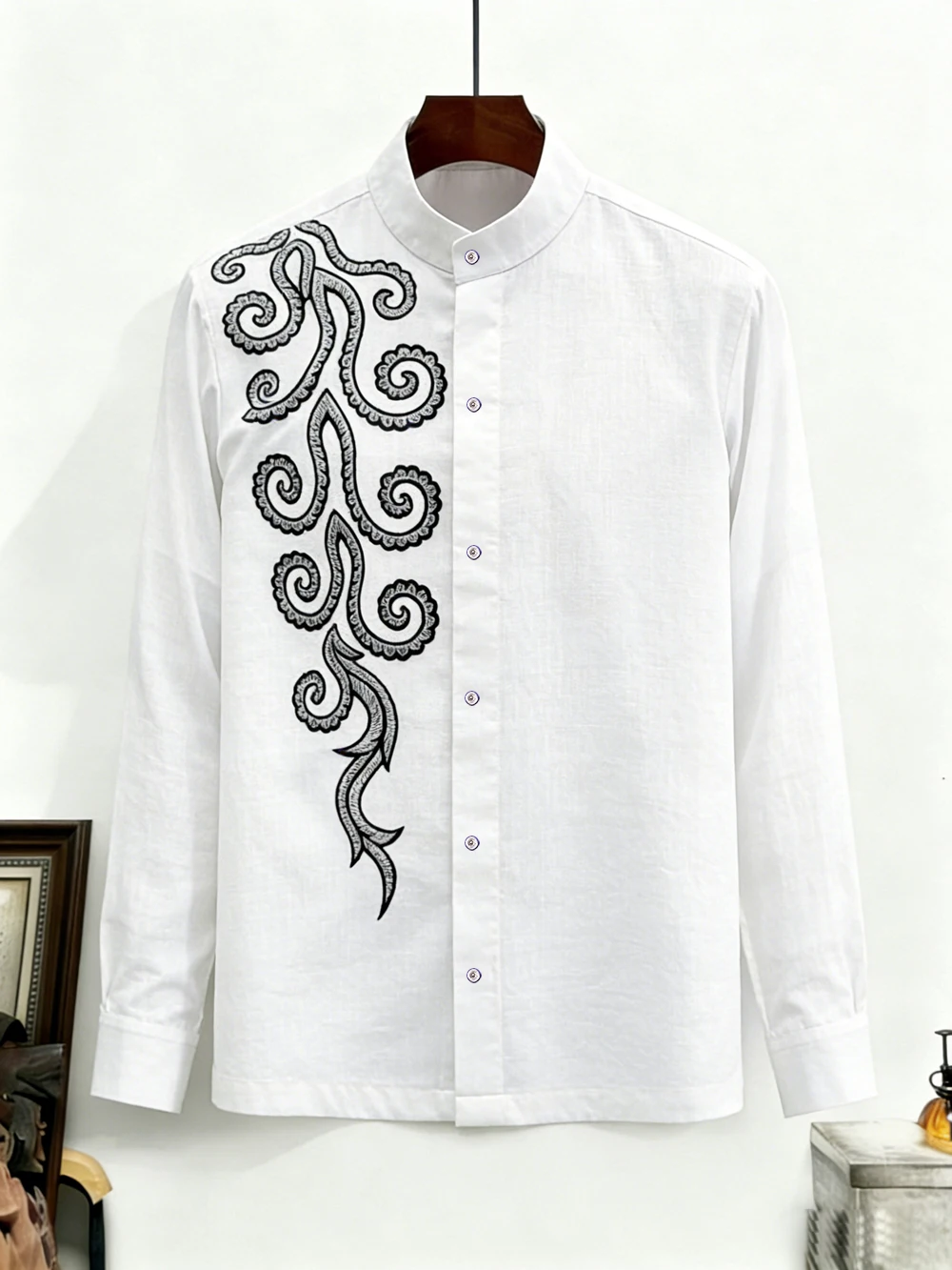 

Men's casual Linen Long Sleeve Shirt Natural Pattern 3D Printed Shirt Hawaiian Vacation Designer Shirt Fast Shipping for You