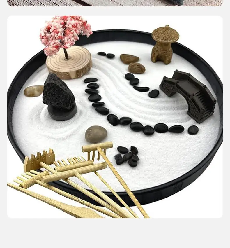 Zen Garden Stress Relief Desk Decor