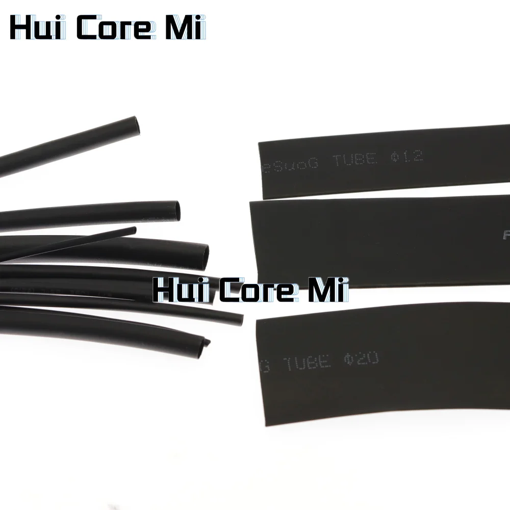 أنبوب أسود ينكمش بالحرارة ، غلاف عازل ، أنبوب حماية سلكي ، أنبوبان سميك ينكمش بالحرارة ، 100-80 عازل #3