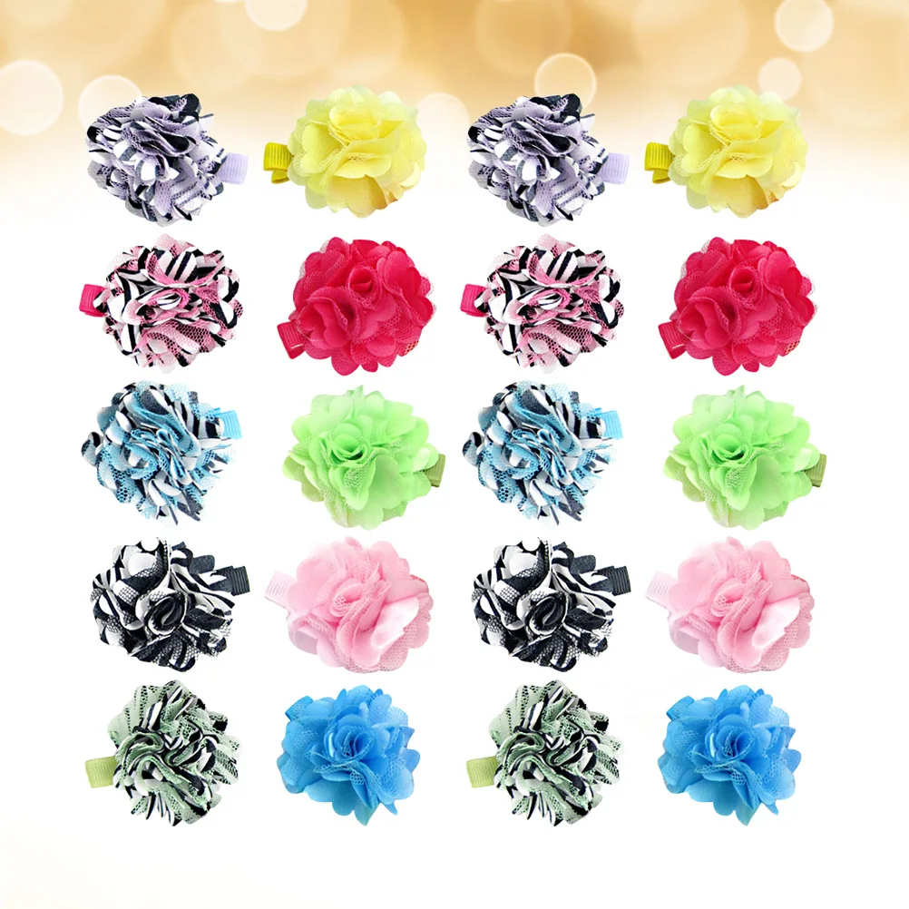 

20pcs Fashion Hair Pins Chiffon Lovely Barrettes Accessories for Supplies Beautiful Elegant Appearance