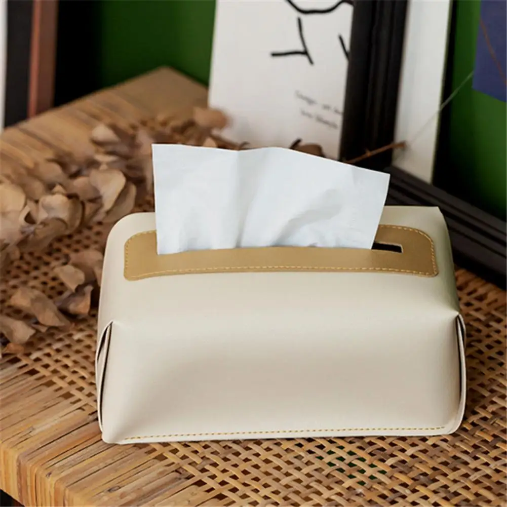 Scatola di fazzoletti in pelle PU scatola di carta Ins in stile nordico pieghevole custodia per tovaglioli portatile staccabile impermeabile custodia per fazzoletti per auto