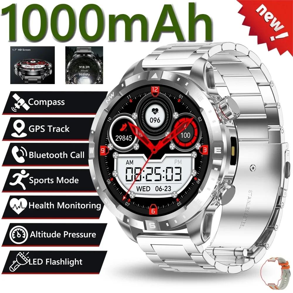 Military Grade GPS Smart Watch with Large Battery