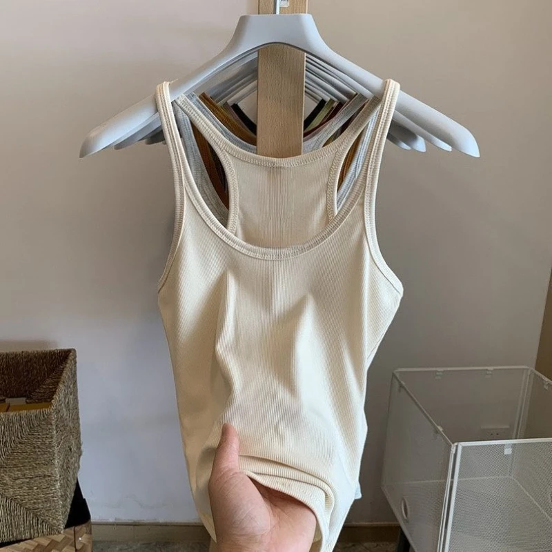 2026 Camis 90er Jahre Coole Mädchen Streetwear Soft Tees Einfarbig Basic Geripptes Gestricktes Tank Top Damen Sommer Vintage Ärmellose Tops