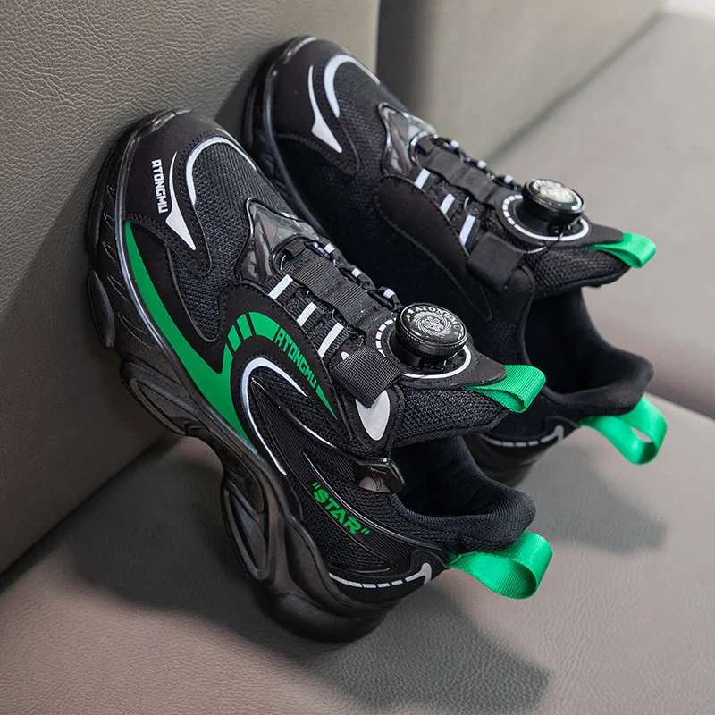 

Children Boys Casual Shoes Mesh Sneakers Boys Sport Breathable Tennis Sneaker Baby Girls Spring Fashion Mesh Black Running Shoe