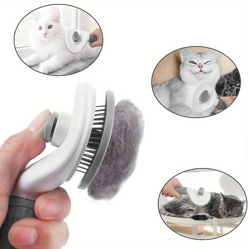 1PC Self Cleaning Slicker Brush For Dogs And Cats Pet Grooming Tool Removes Undercoat Shedding Mats And Hair