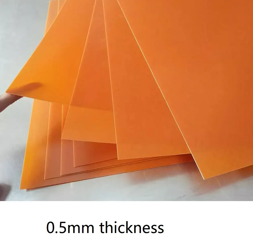 0.5mm thick orange Super thin bakelite board bakelite plate Phenolic Bakelite sheet electrical panel Die cutting pad for printer