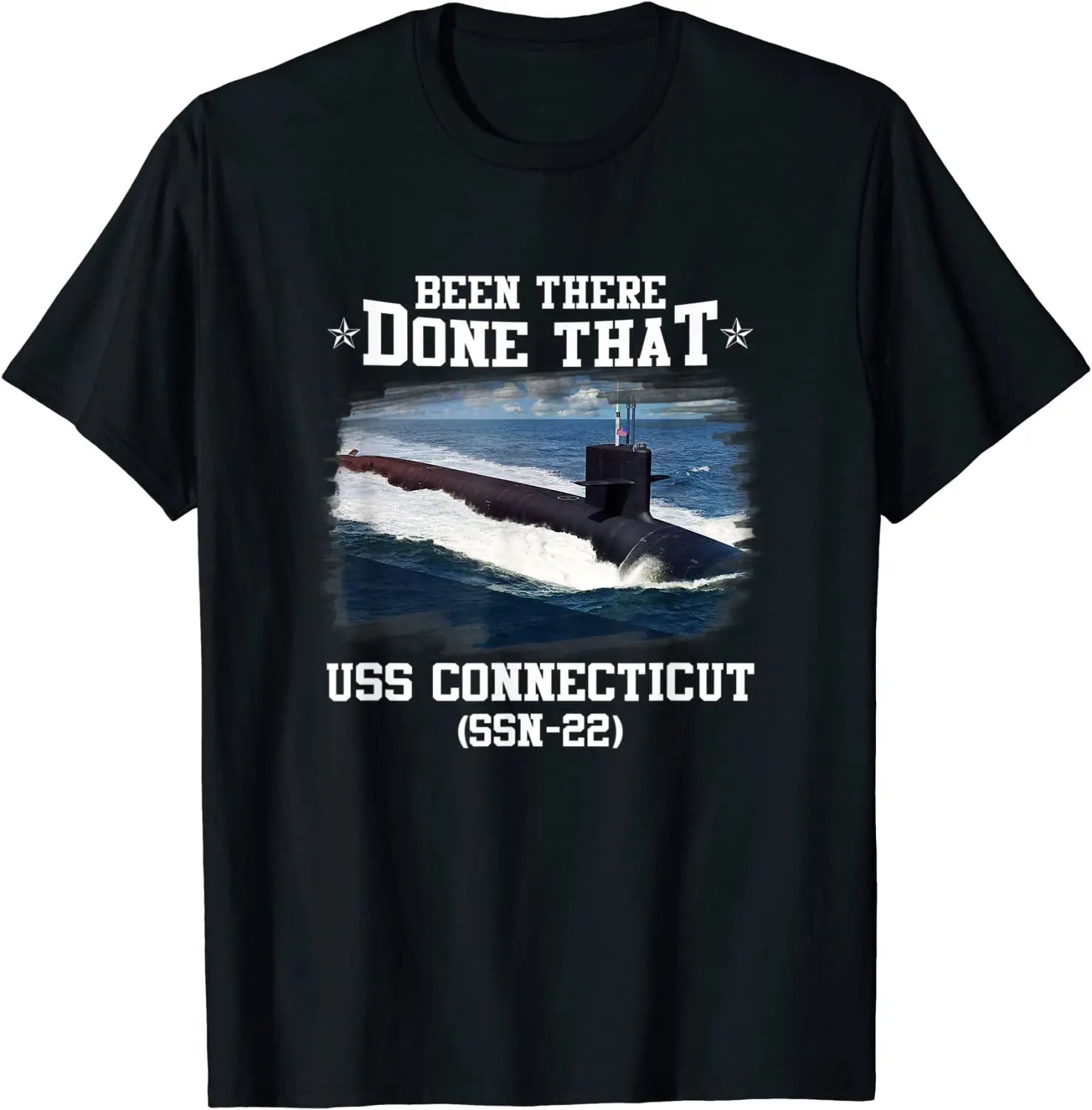 

USS Connecticut SSN-22 Submarine Veterans Day T Shirt. New 100% Cotton Short Sleeve O-Neck T-shirt Casual Clothing Mens Top