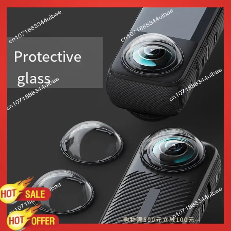 B47C Front Back Lens Cover  For Insta360 X4 Protective Film Screen Protector  Tempered Glass Rotate  Lens Cap For Insta 360 X4