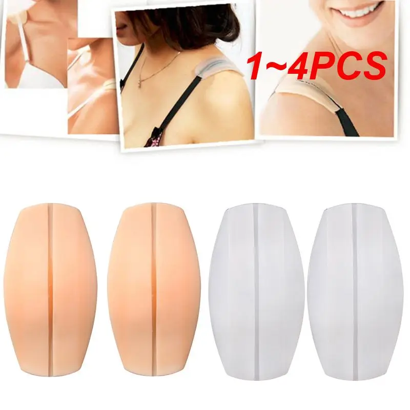 1~4PCS Silicone Shoulder Pad Soft Bra Strap Holder Cushions Non Slip Shoulder Strap Pads Holder Bra Relief Pain For Woman