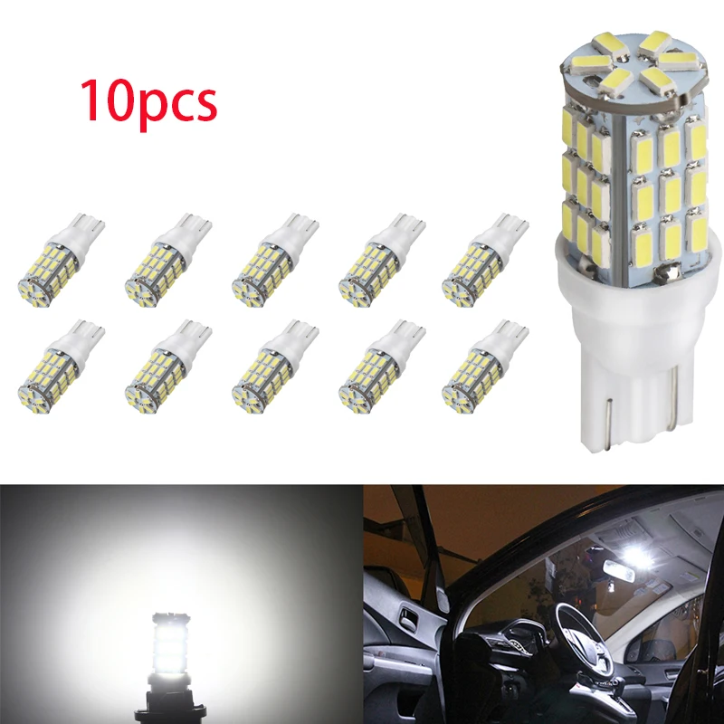 10pcs Super Bright 168 192 W5W T10 DC12V 24V T10 1206 3020 42SMD LED Car Auto Bulbs LED Signal Lights Car Accessories