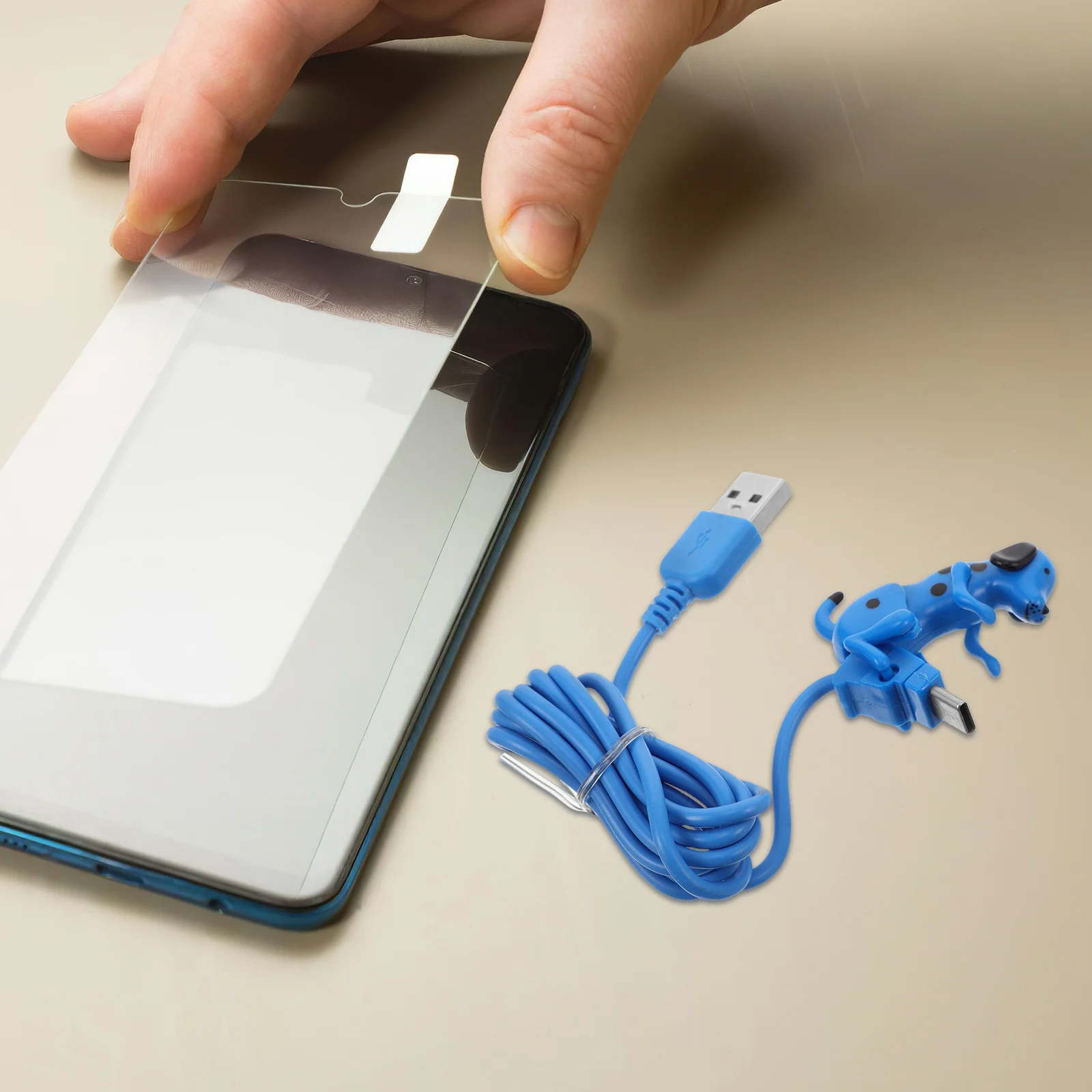 

Adorable Rogue Dog Type C Charging Cable Fast Data Transmission Charming Mobile Phone Cable for Pet Lovers