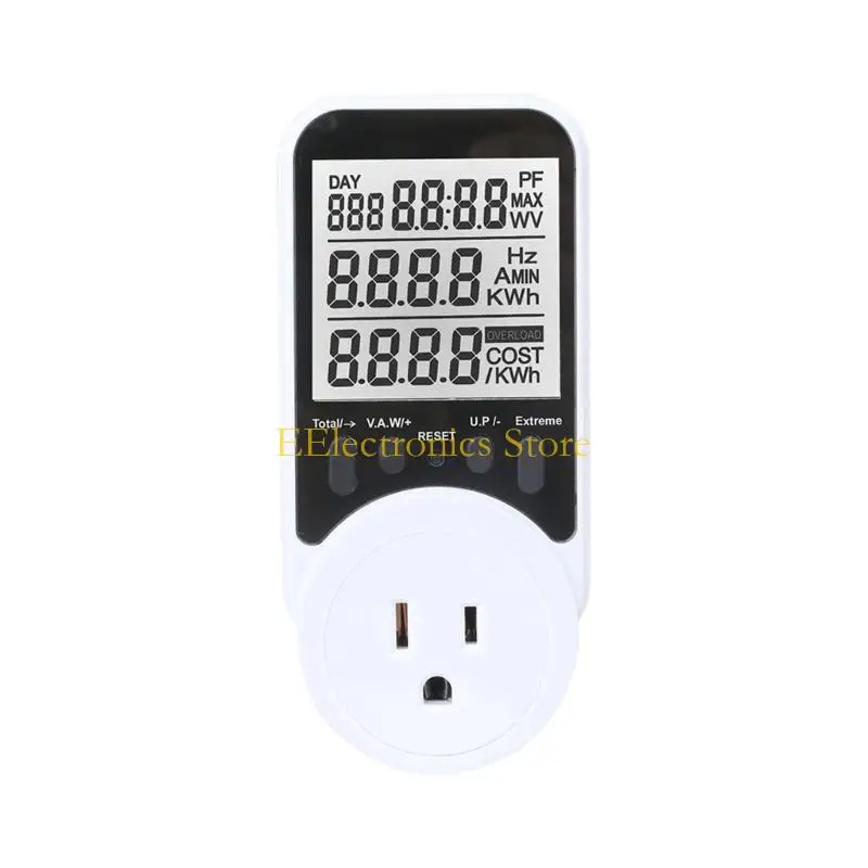 B03C Energy Usage Monitors With Auto Cost Calculator And Backlits Display For Voltages Current Tracking