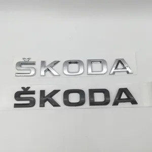 Autokarte hinter dem hinteren Kofferraum Antriebsaufkleber, Aufkleber, Aufkleber -Styling für Skoda, Silber, Schwarz, ABS, 3D, hohe Qualität, 1PC 12 Hauptverkäufe LED Kombi Lighthouse - №5