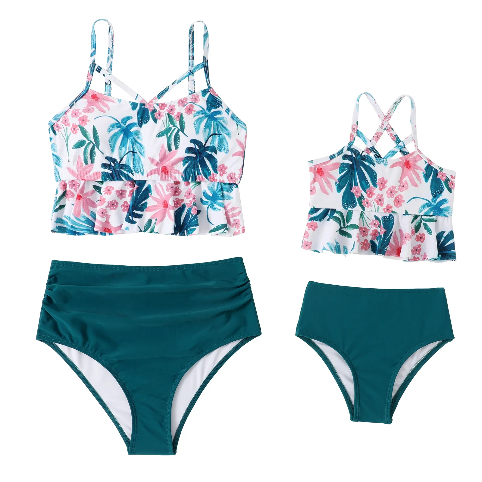 

2025 Swimwear Women and Girls Two Piece Swimsuit for Bathing Suit Body Suit Bikinis Set Sexy High Waist Bikini