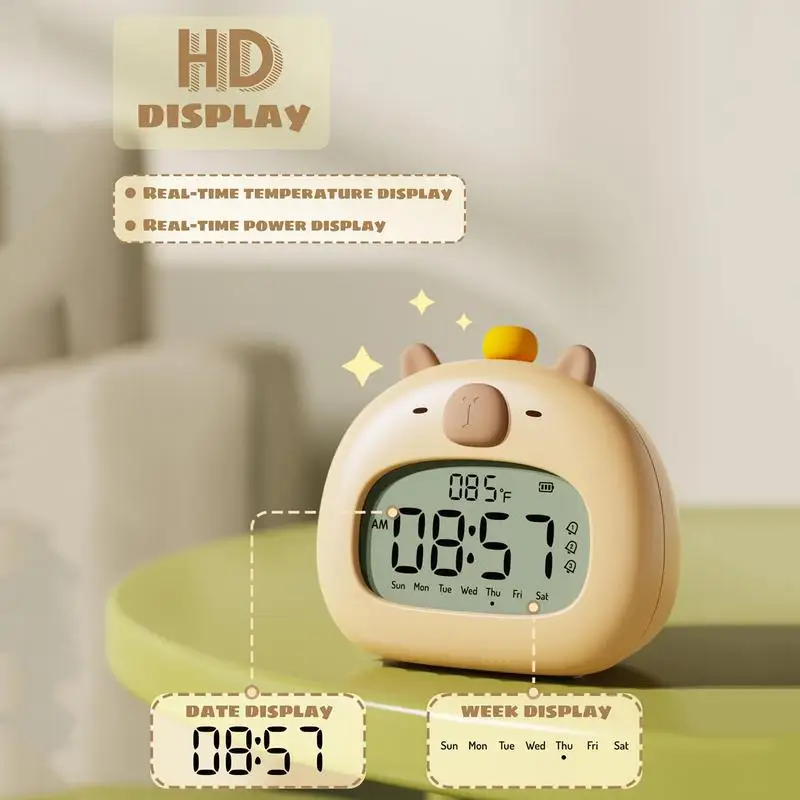 Sveglia sveglia estetica Capybara sveglia Capybara luce notturna sveglia per adolescenti ragazze Capybara luce notturna regolabile