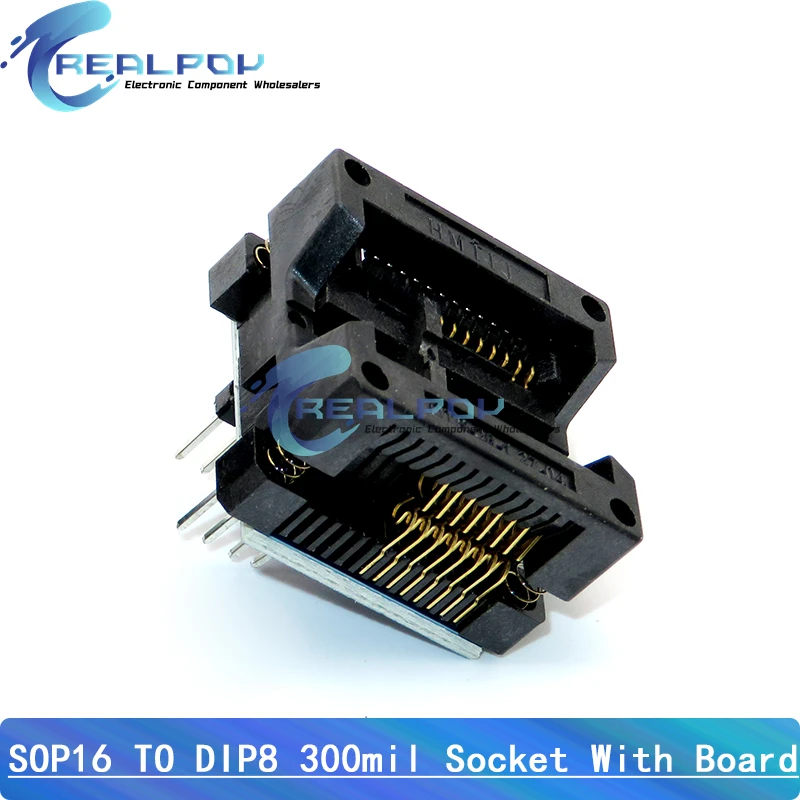 SOP16 to DIP8 Wide-body Seat Wide 150mil 200mil 208mil 300mil Programmer SOP8 Adapter Socket for EZP2010 EZP2013 CH341A IC test