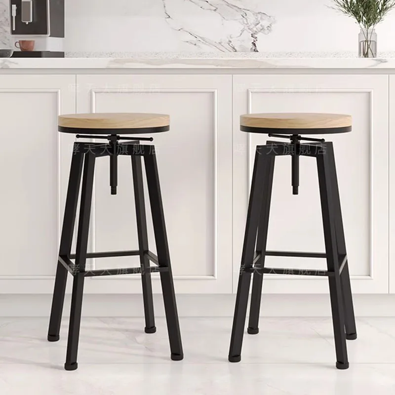 

Elderly Office bar stools Dining Bistro Japanese Women Mid Century Space Saving bar stools Vintage European Trendy Furniture