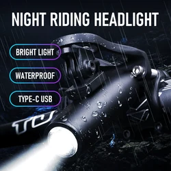 Bicycle Light 300Lumen Bike Headlight Power Bank Flashlight Handlebar USB Charging MTB Road Cycling Highlight TX 300