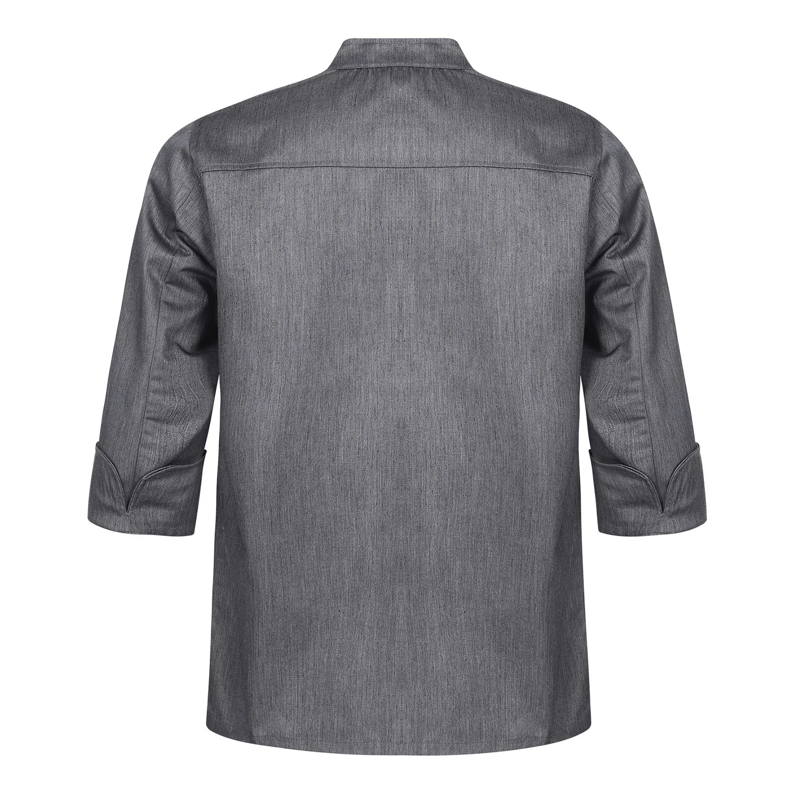 Uniforme de cuisinier à manches longues pour hommes et femmes, veste de chef, col montant, poches, cuisine, restaurant, hôtel, cantine de Chamonix