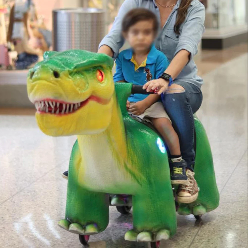 Shopping Mall Playground Walking with Ride on Dinosaur Game Rides Popular Kids Dinosaur Ride Animal Mechanical Dinosaur Gua