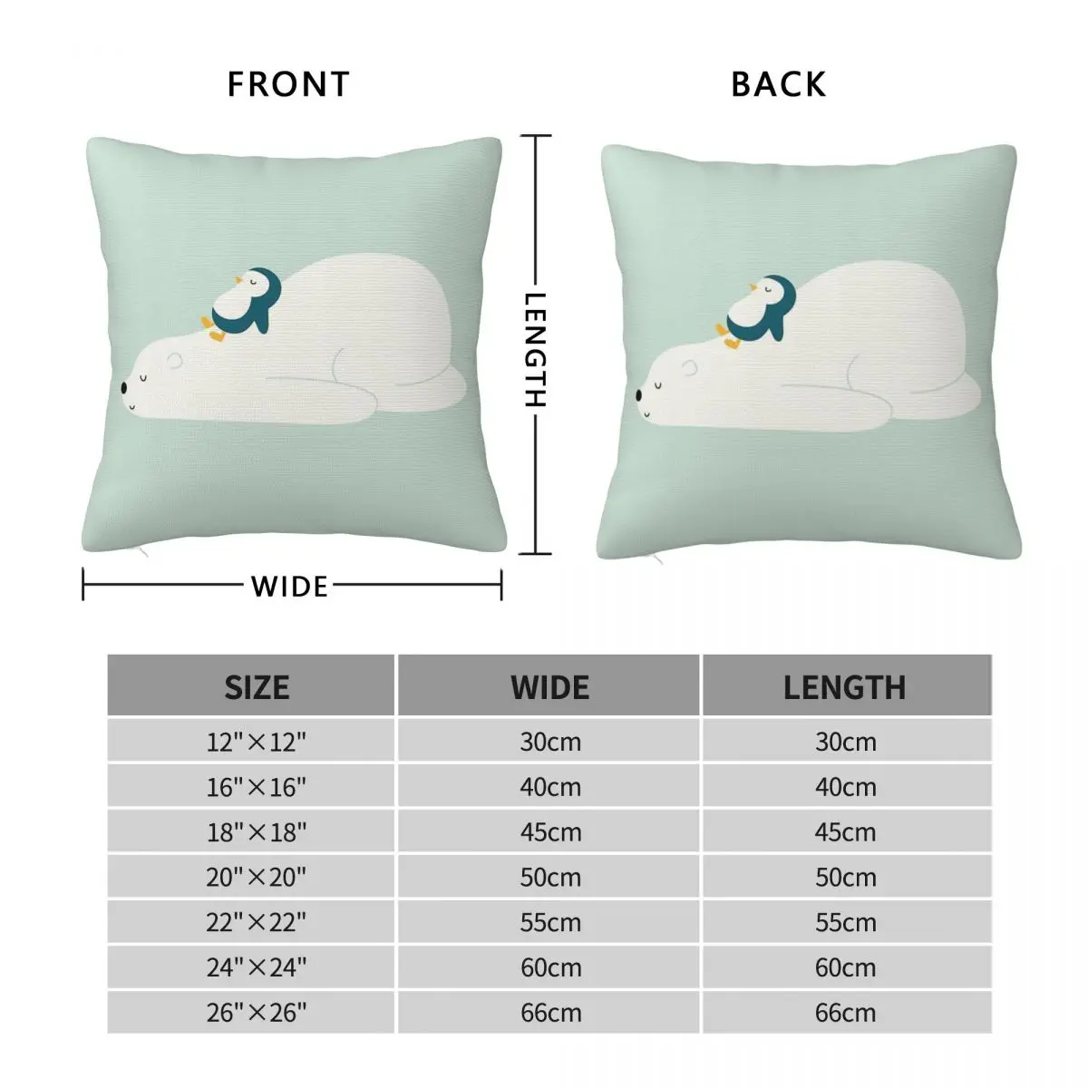 Time To Chill Bear Penguin Pillowcase Polyester Linen Velvet Creative Zip Decor Pillow Case Sofa Cushion Cover Wholesale