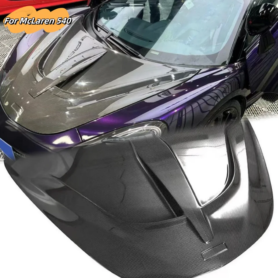 

Carbon Hood For Mclaren 540C 570S Engine Cover Carbon Fiber Car Hood Bonnet Cover Novitec Style