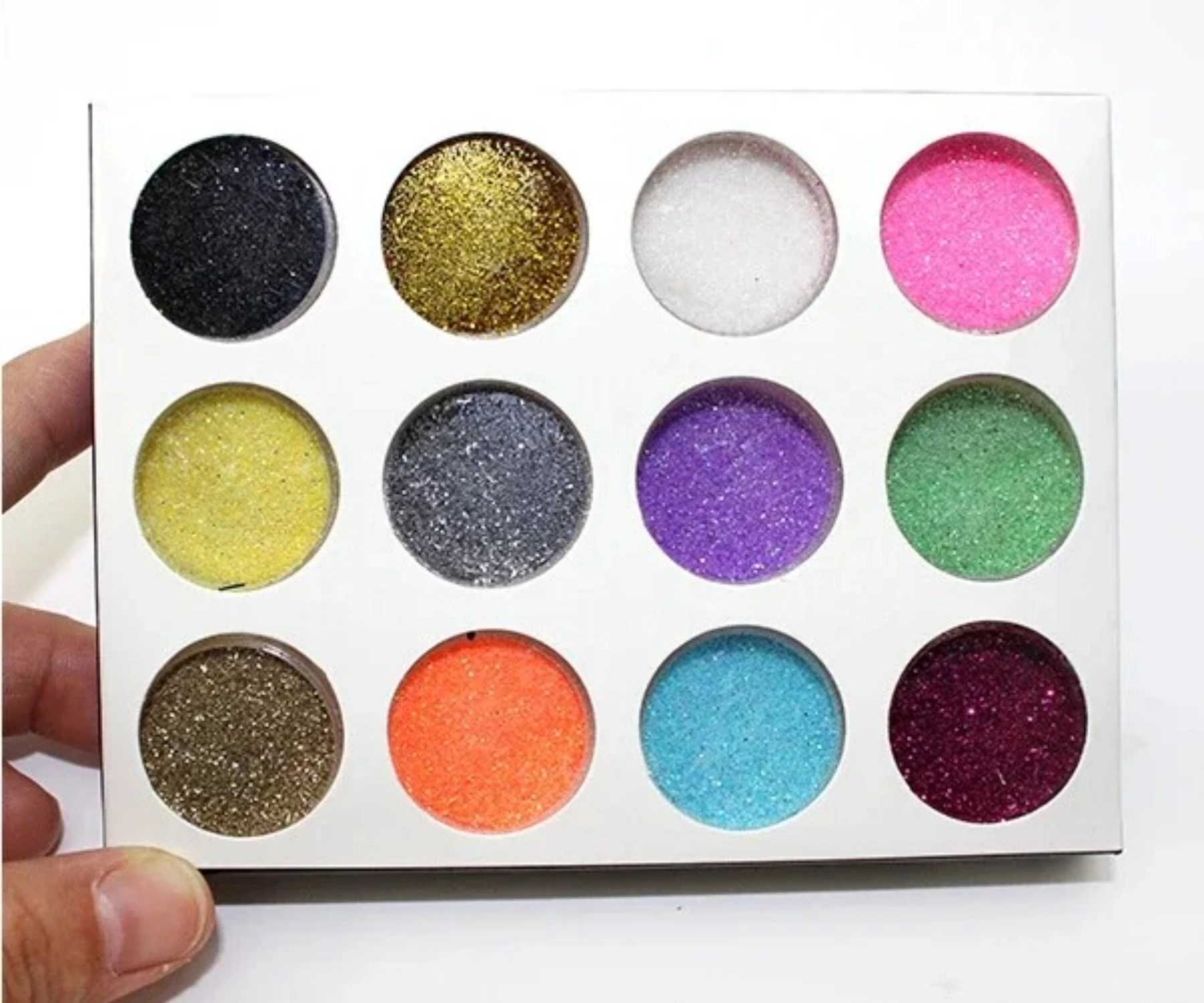 12 Color Glitter Eyeshadow Roller Shimmer Highlighte Pigment Stick Green Makeup Eye shadow Primer Palette Neon Eyes Make Up