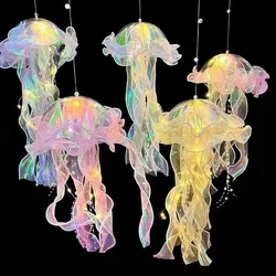 Jellyfish Lamp Portable Flower Lamp Girl Room Atmosphere Decoration Lamps Bedroom Night Lamp Home Decoration 2024