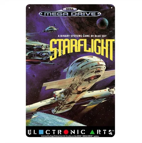 Starflight  Mega Drive Retro Video Game Metal Poster Tin Sign 20*30cm