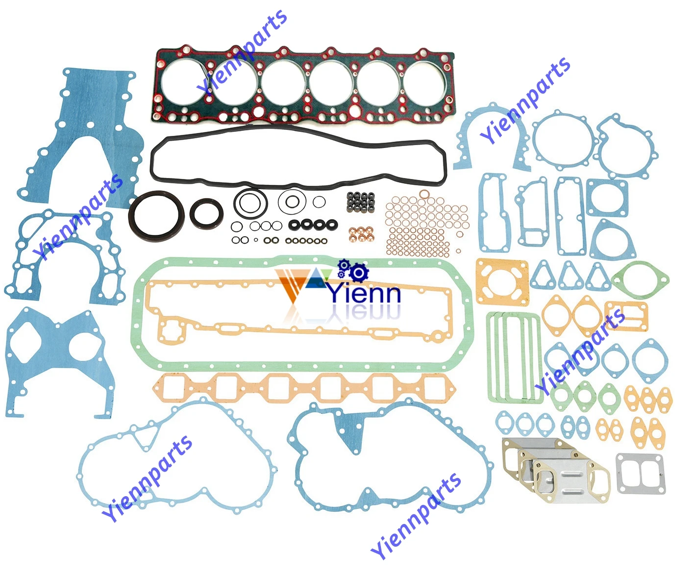 For Doosan Daewoo DB58TI DB58TIS DB58 Engine Overhaul Gasket Kit 65.00900.8601S Fit S140 S180WV DH150LC-7 DH220LC-7 DH225LC-7